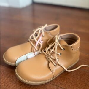 SweetHoney Camel Lace-Up Kids Boots